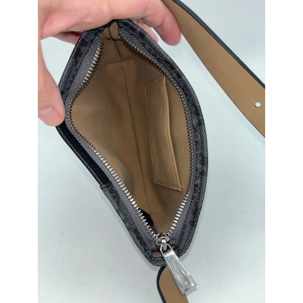 MICHAEL KORS Belt‎ Bag Fanny Pack Logo Monogram Grey Black NEW Small Medium